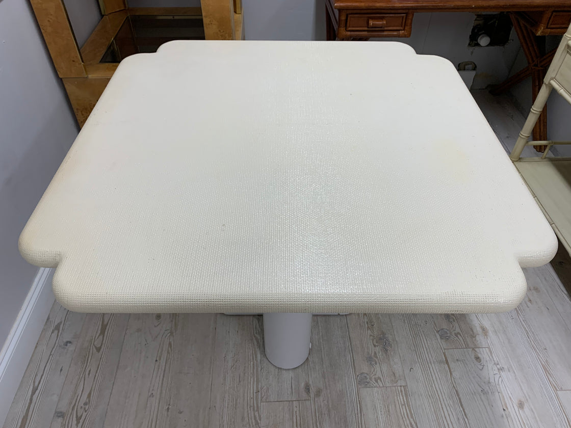 Linen Wrapped Clover Game Table