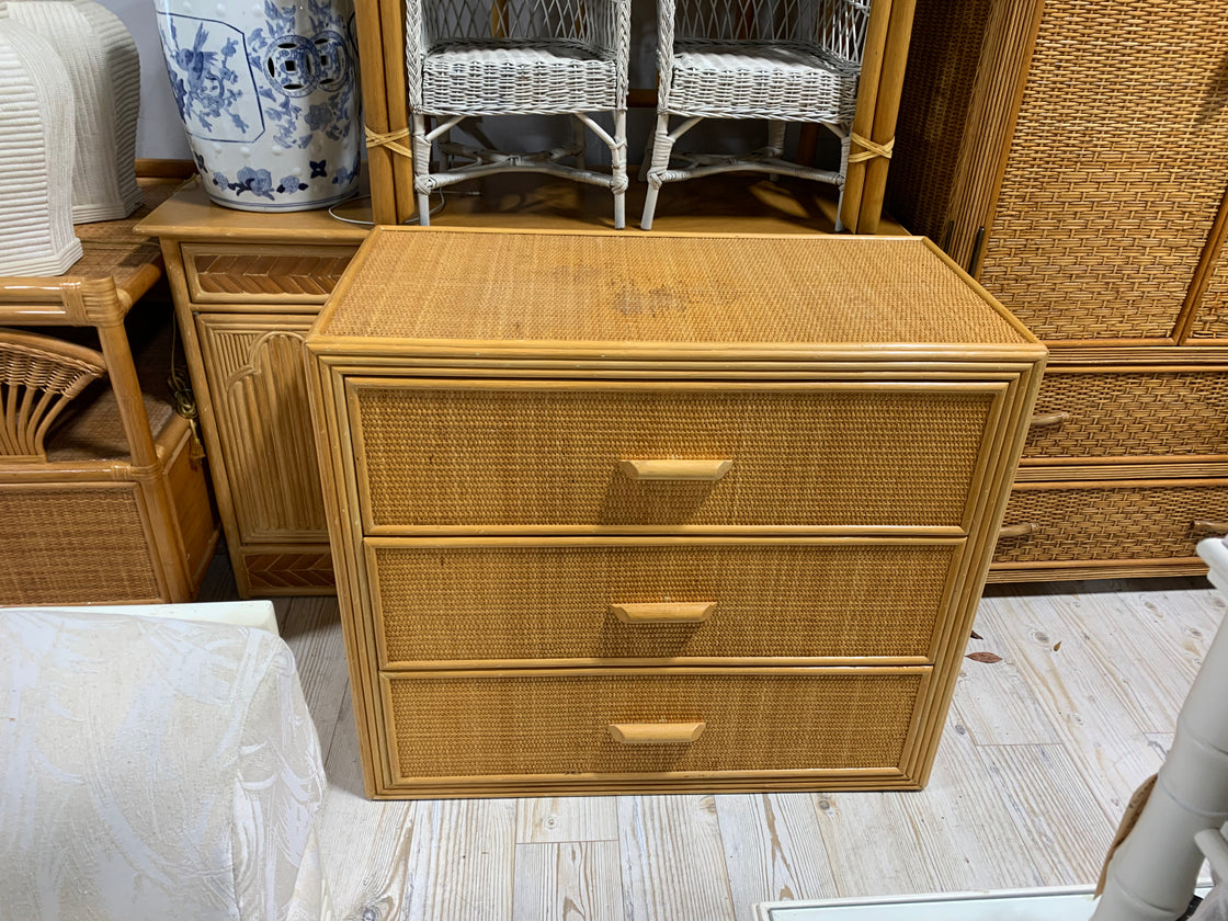 Rattan & Seagrass Oversized Bachelor Chest