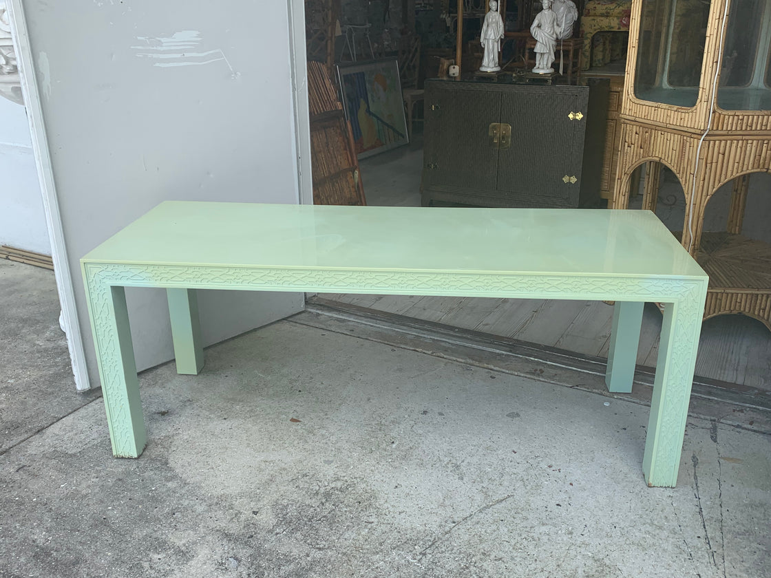 Sea Glass Green Fretwork Bench .. SALE