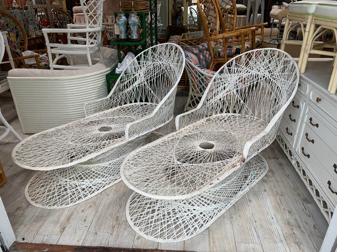 Pair of Web Spun Lounge Chairs