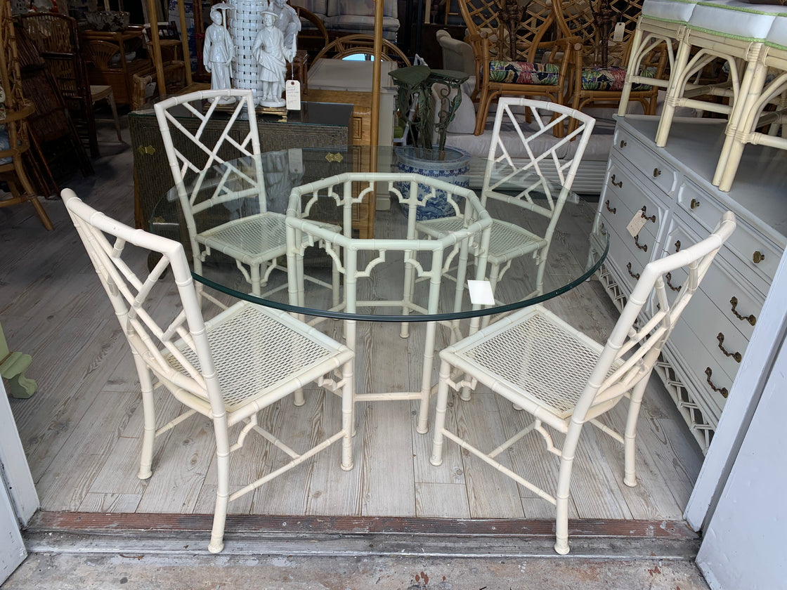 Faux Bamboo Meadowcraft Table & Chairs