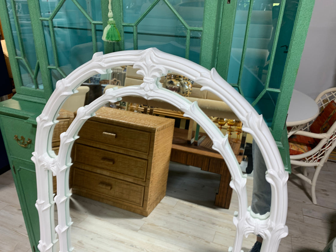 Newly Lacquered Roche Style Arch Mirror