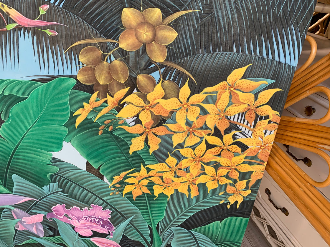 Banana Leaf, Orchid & Palm Painting .. SALE
