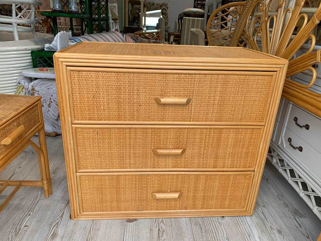 Rattan & Seagrass Oversized Bachelor Chest