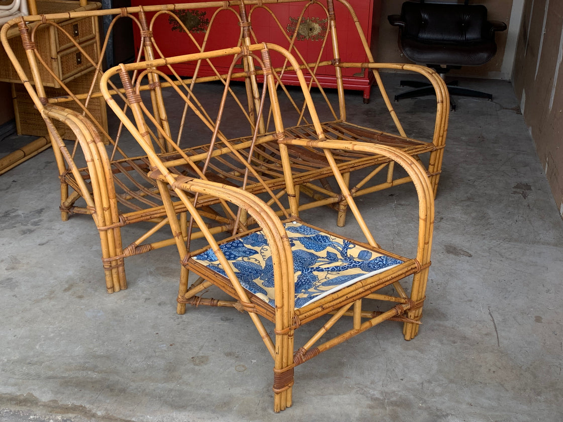 Old Florida Style Bamboo Chair
