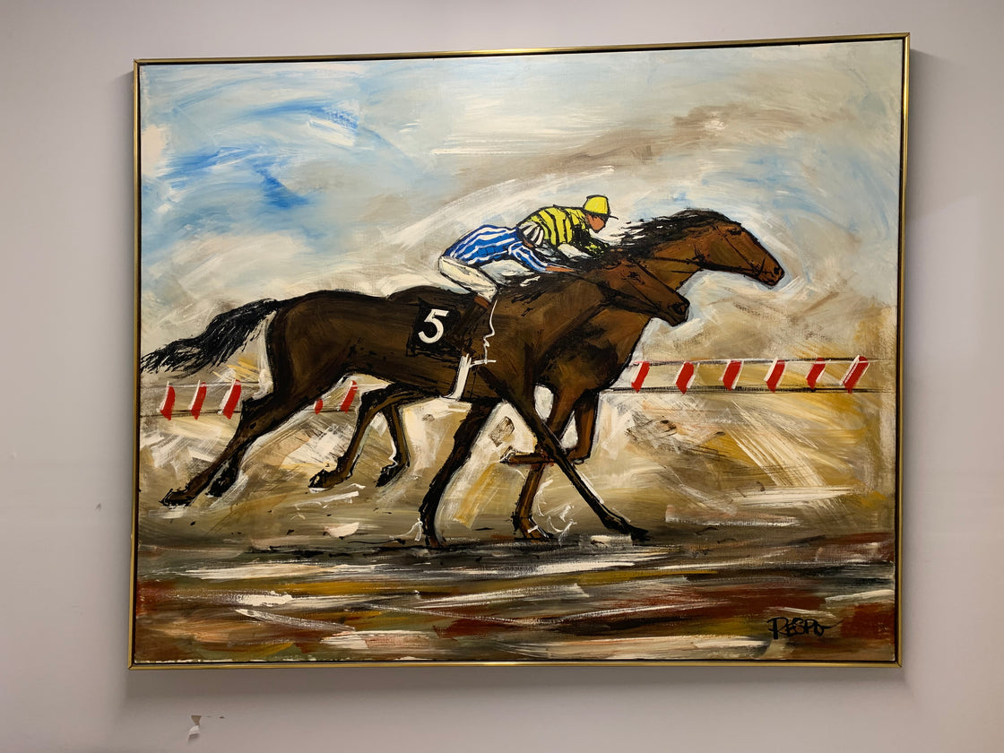A Day at the Races Original Oil