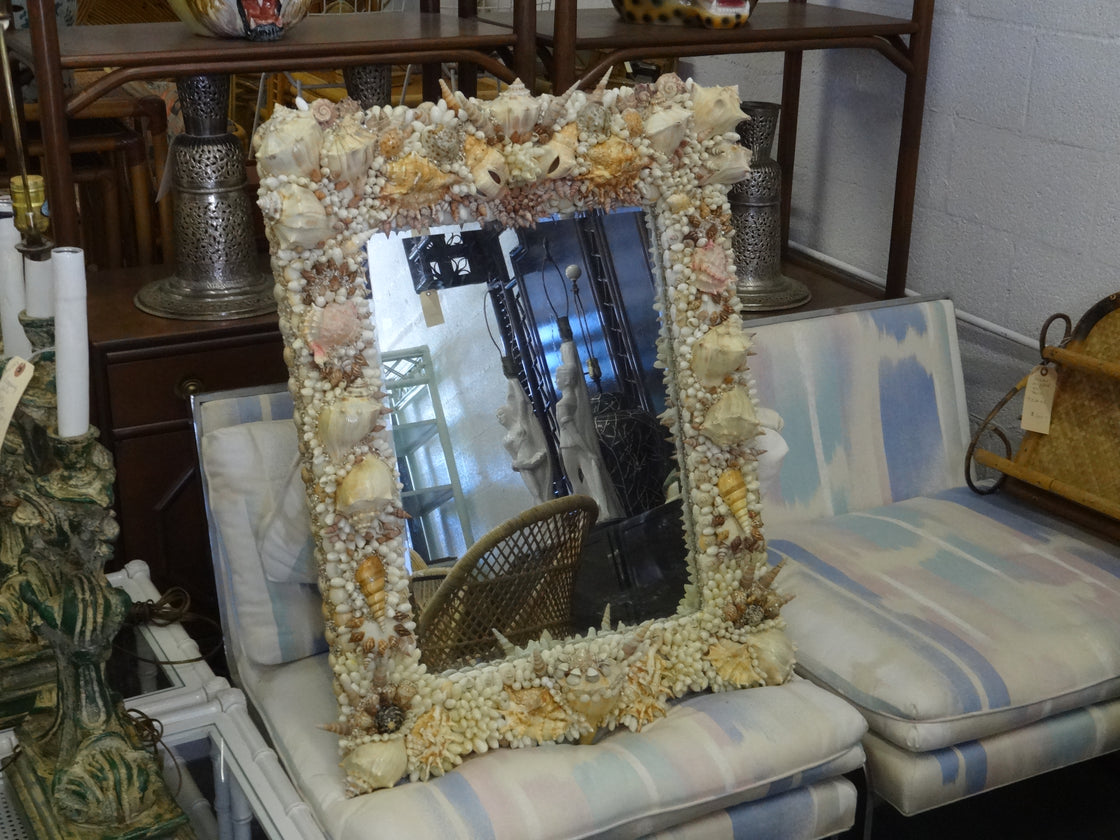 Large Shell Encrusted Mirror