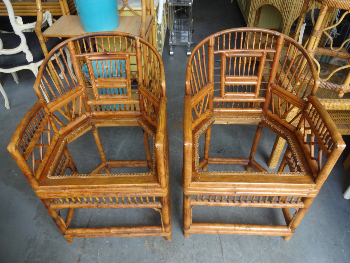 Pair of Bamboo Brighton Style Chairs