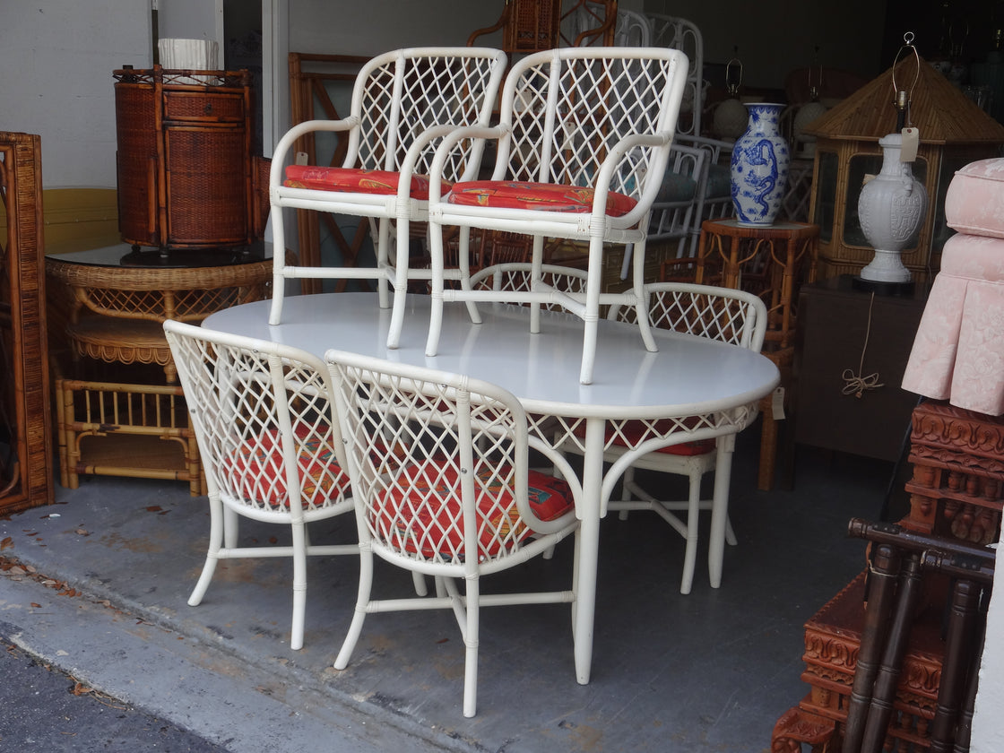 Ficks Reed Rattan Table & 6 Chairs .. SALE