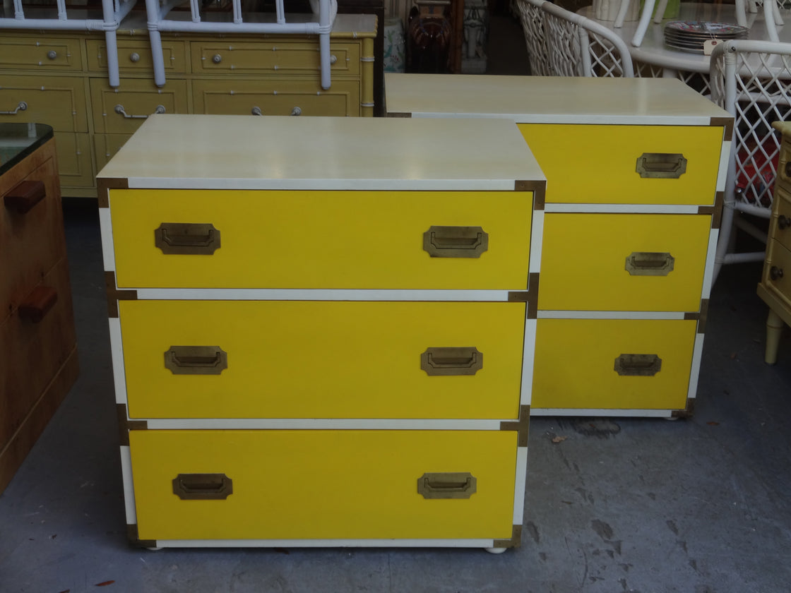 Pair of Oversized Campaign Chests