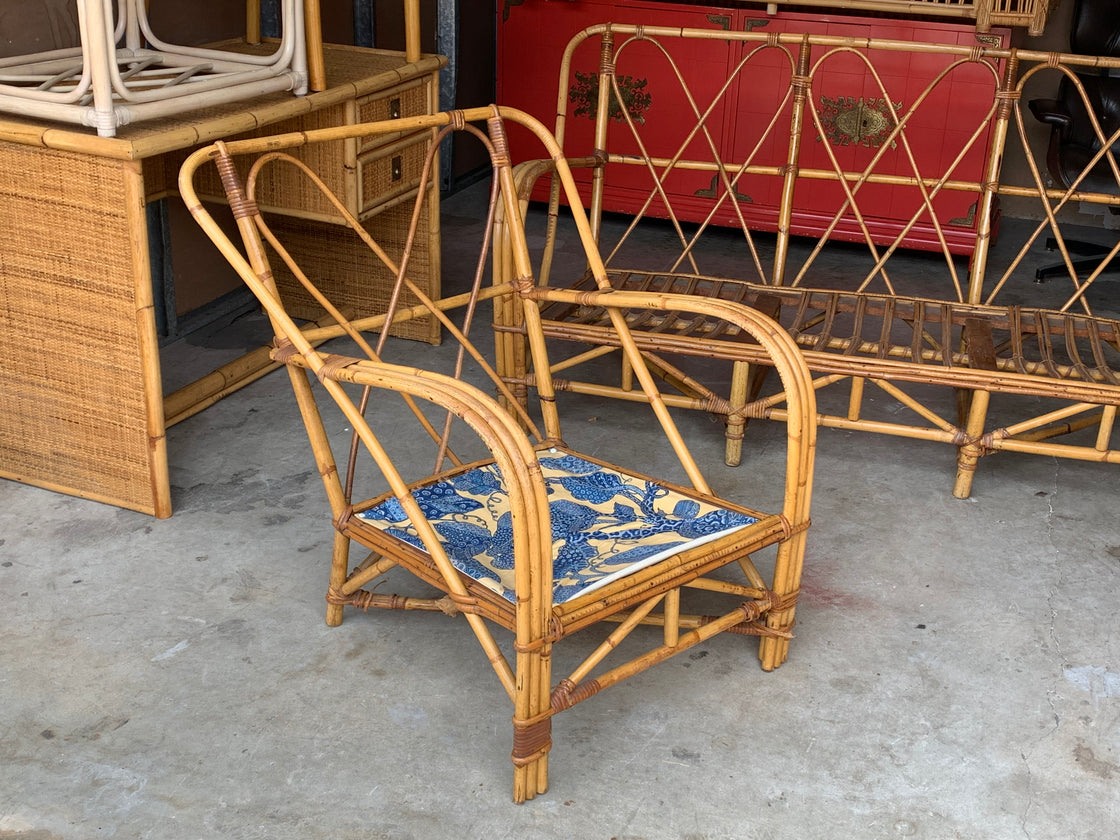 Old Florida Style Bamboo Chair