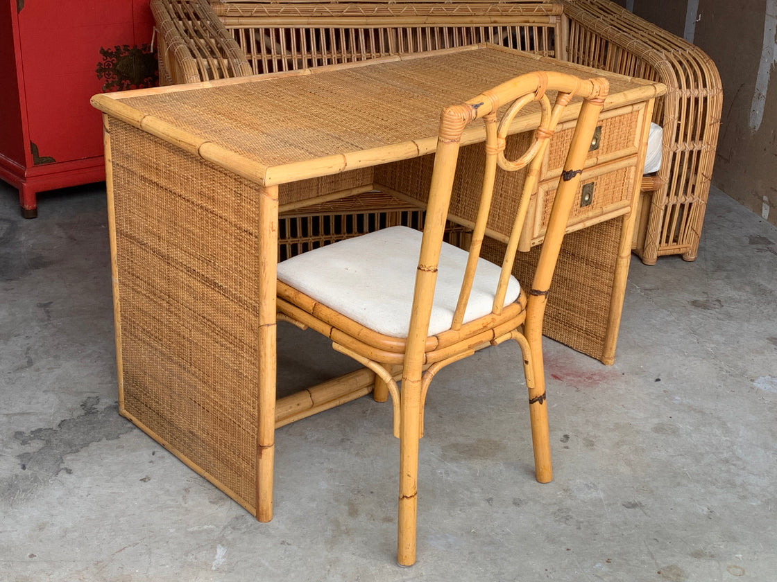 Bamboo & Seagrass Desk & Chair Set