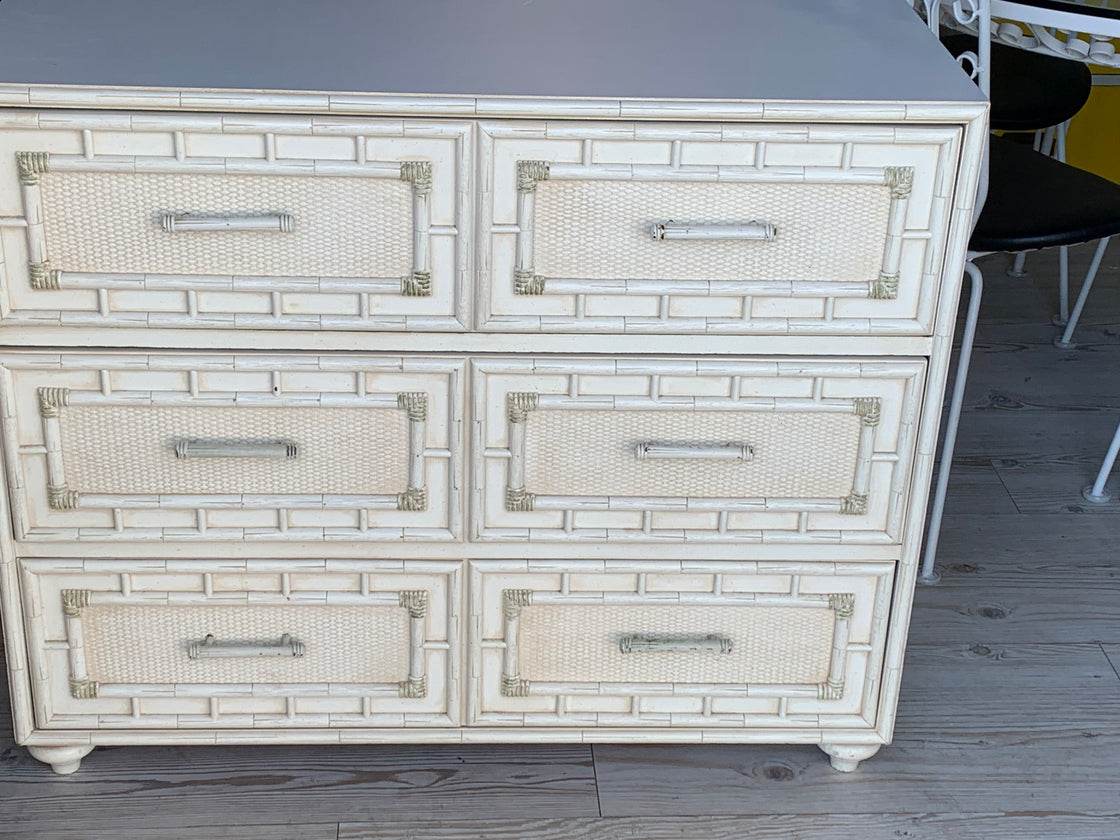 Oversized Faux Bamboo Chest