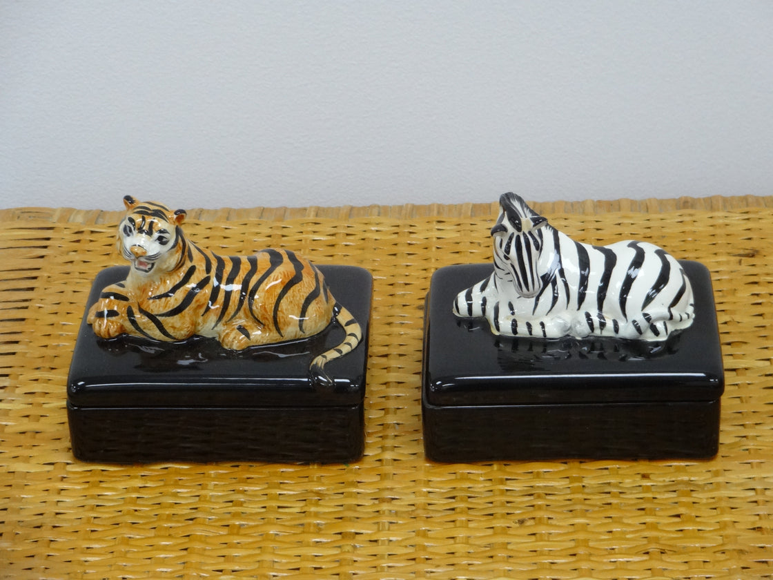 Tiger & Zebra Playing Card Boxes