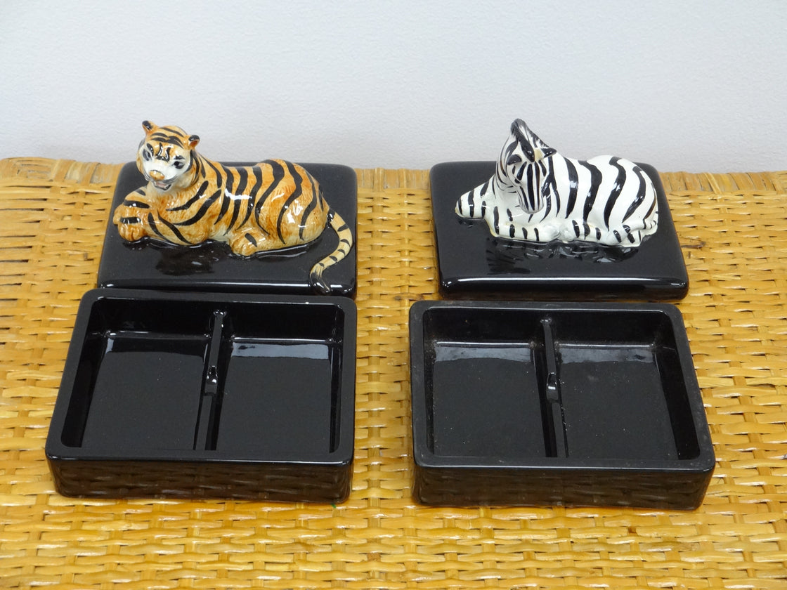 Tiger & Zebra Playing Card Boxes