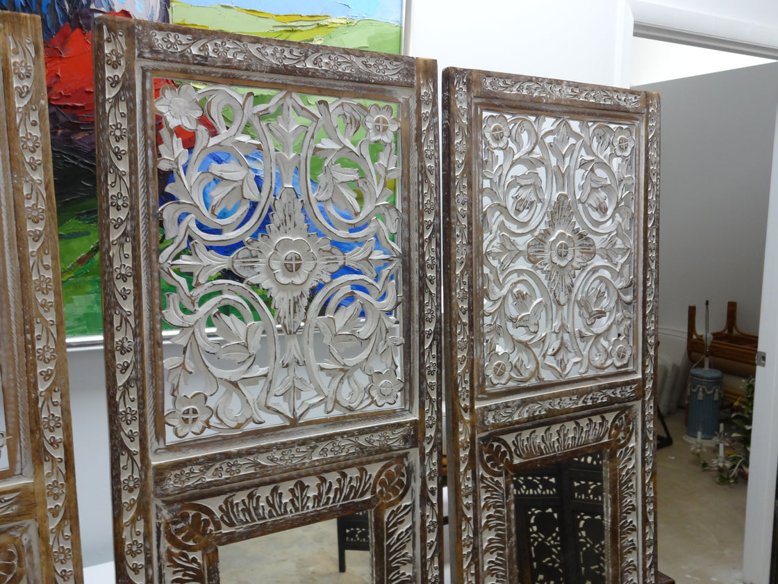 Pair of Carved Moroccan Mirrors