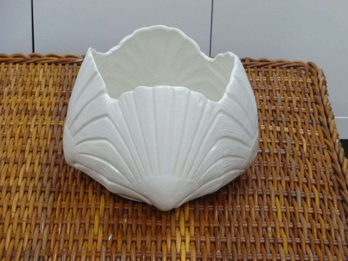 Large Ceramic Clam Shell Cachepot