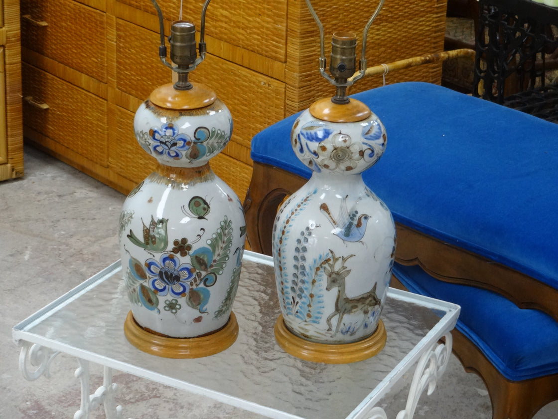 Hand Painted Pottery Lamps