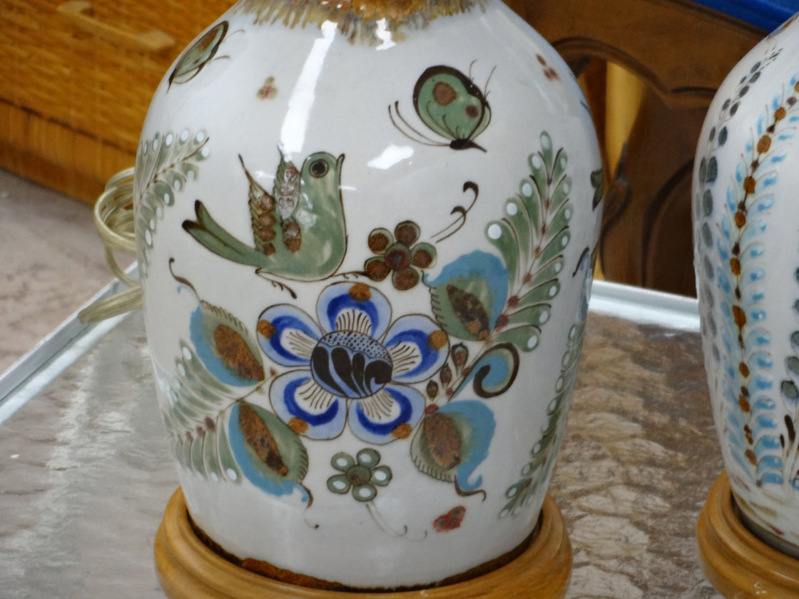 Hand Painted Pottery Lamps