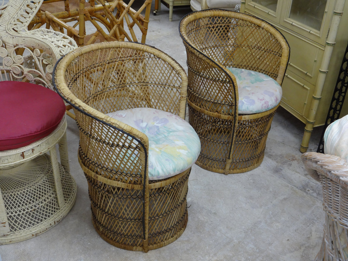 Petite Island Style Rattan Chairs