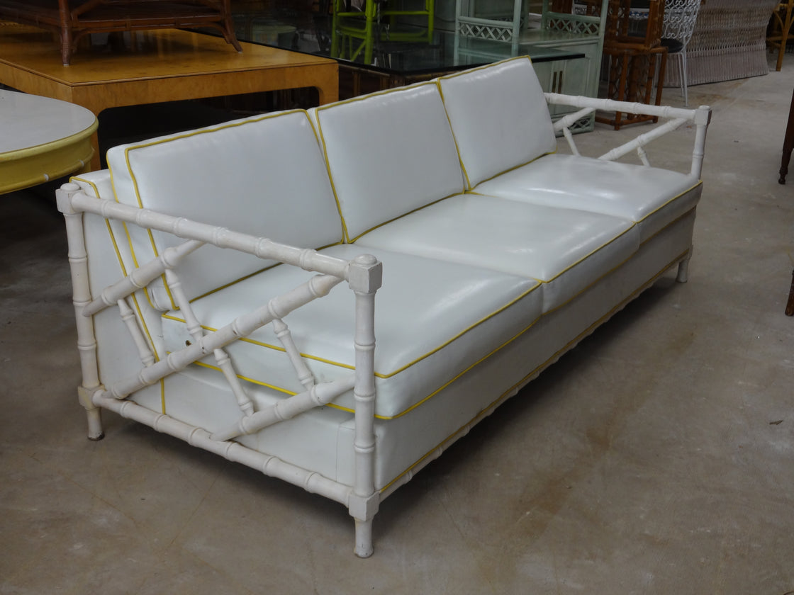 Faux Bamboo Chippendale Sofa