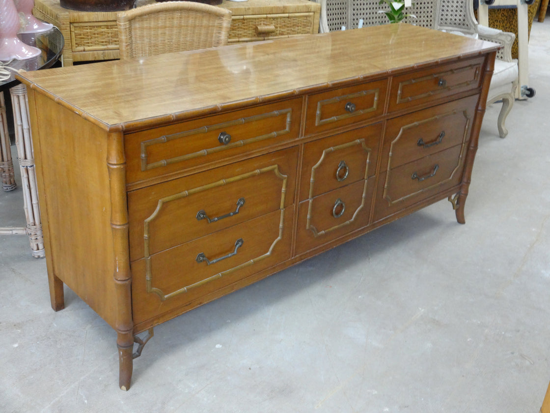 Handsome Faux Bamboo Dresser