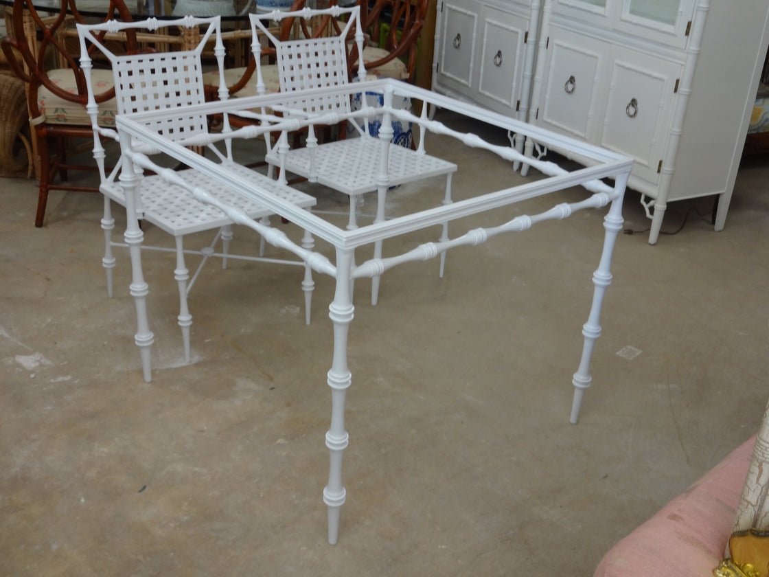 Faux Bamboo Game Table & Chair Set