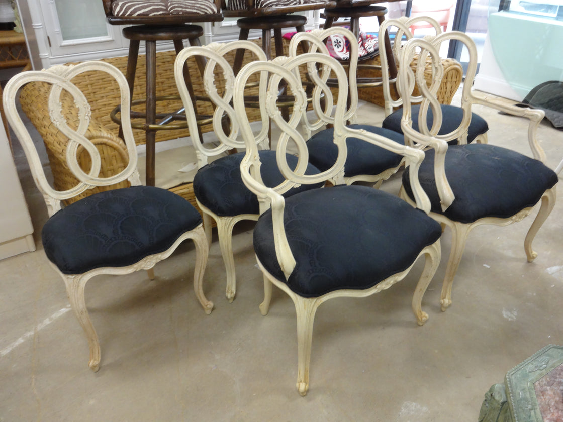 6 Hollywood Regency Dining Chairs ..SALE