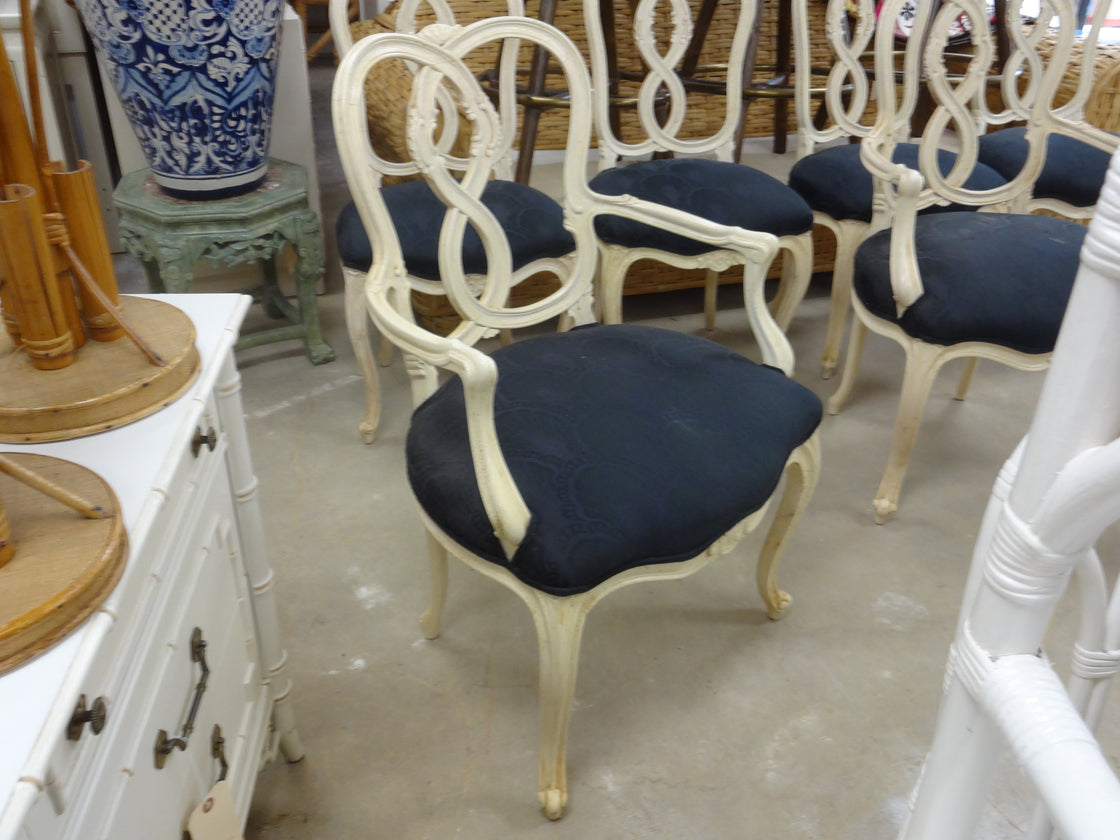 Set of 6 Hollywood Regency Dining Chairs