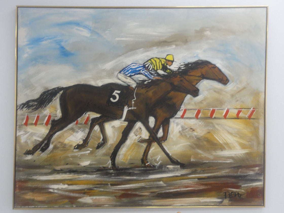 A Day at the Races Original Oil