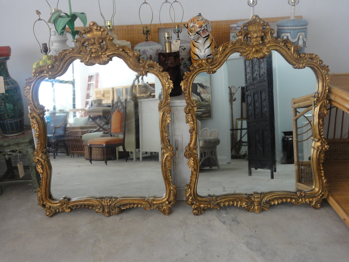 Pair of Large HWR Gold Gilt Mirrors