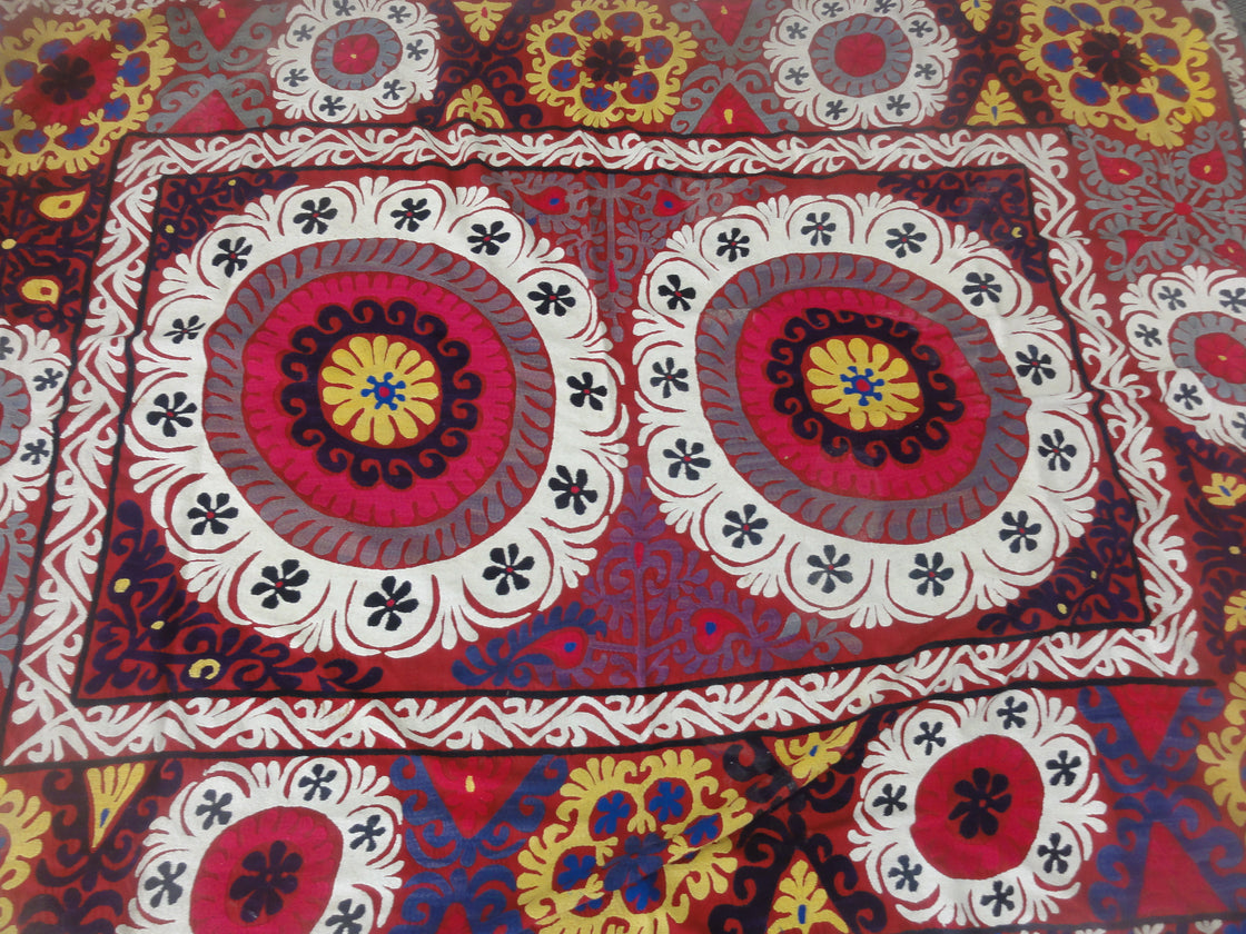 Handmade 1970's Suzani Tapestry