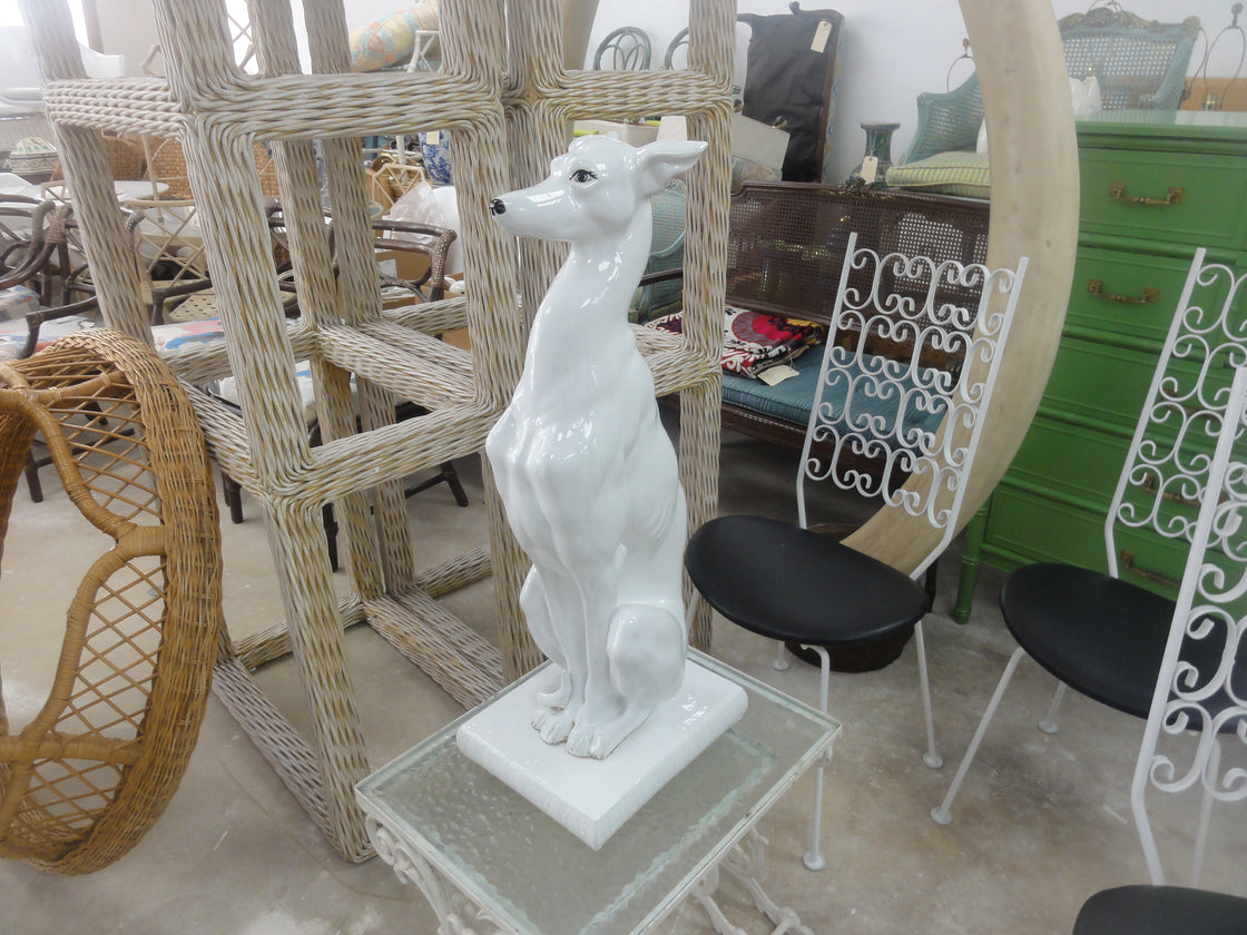 Ceramic Whippet Greyhound Statue