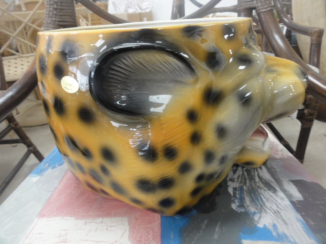 Italian Ceramic Leopard Cachepot .. SALE