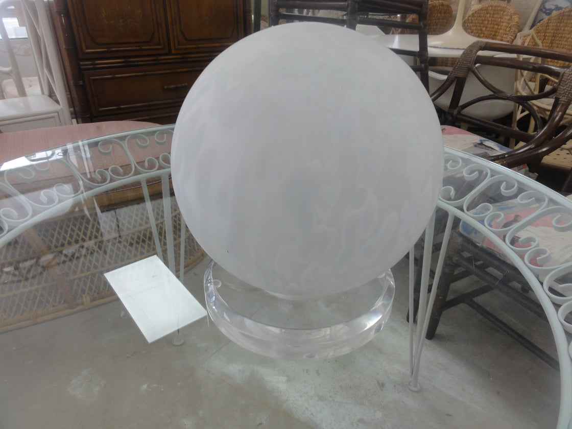 Murano Ball Lamp on Lucite