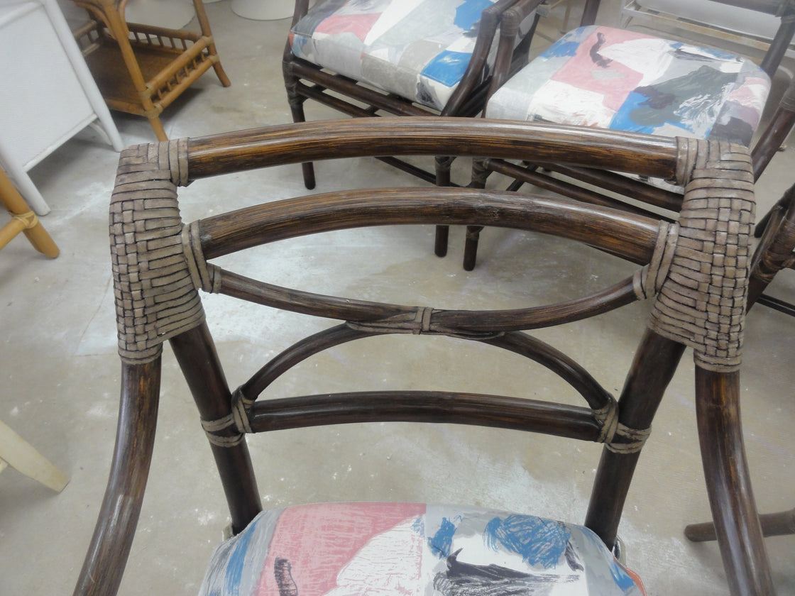 Set of 6 McGuire Dining Chairs