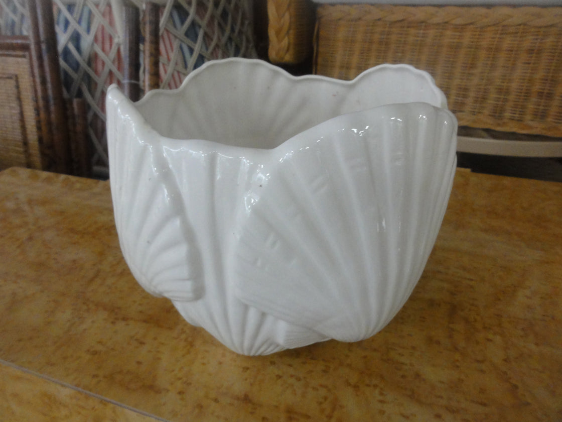 Petite Ceramic Shell Cachepot