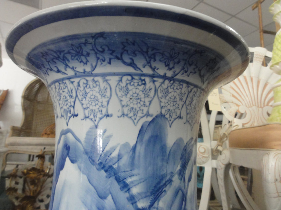 Blue & White Asian Pagoda Vase ..SALE