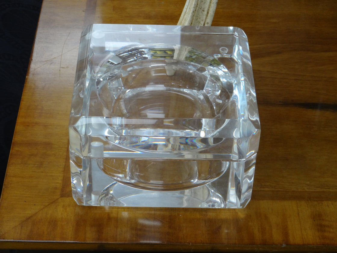 Thick Lucite Swivel Top Ice Bucket