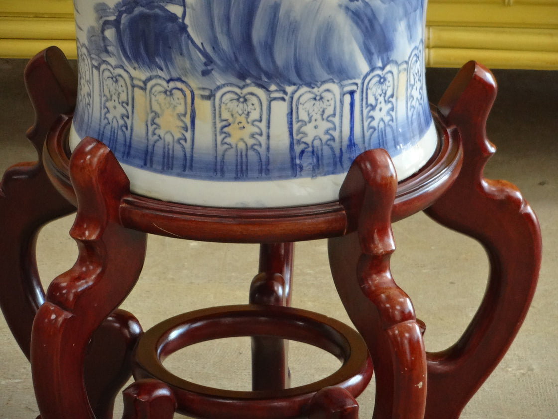 Blue & White Asian Pagoda Vase ..SALE