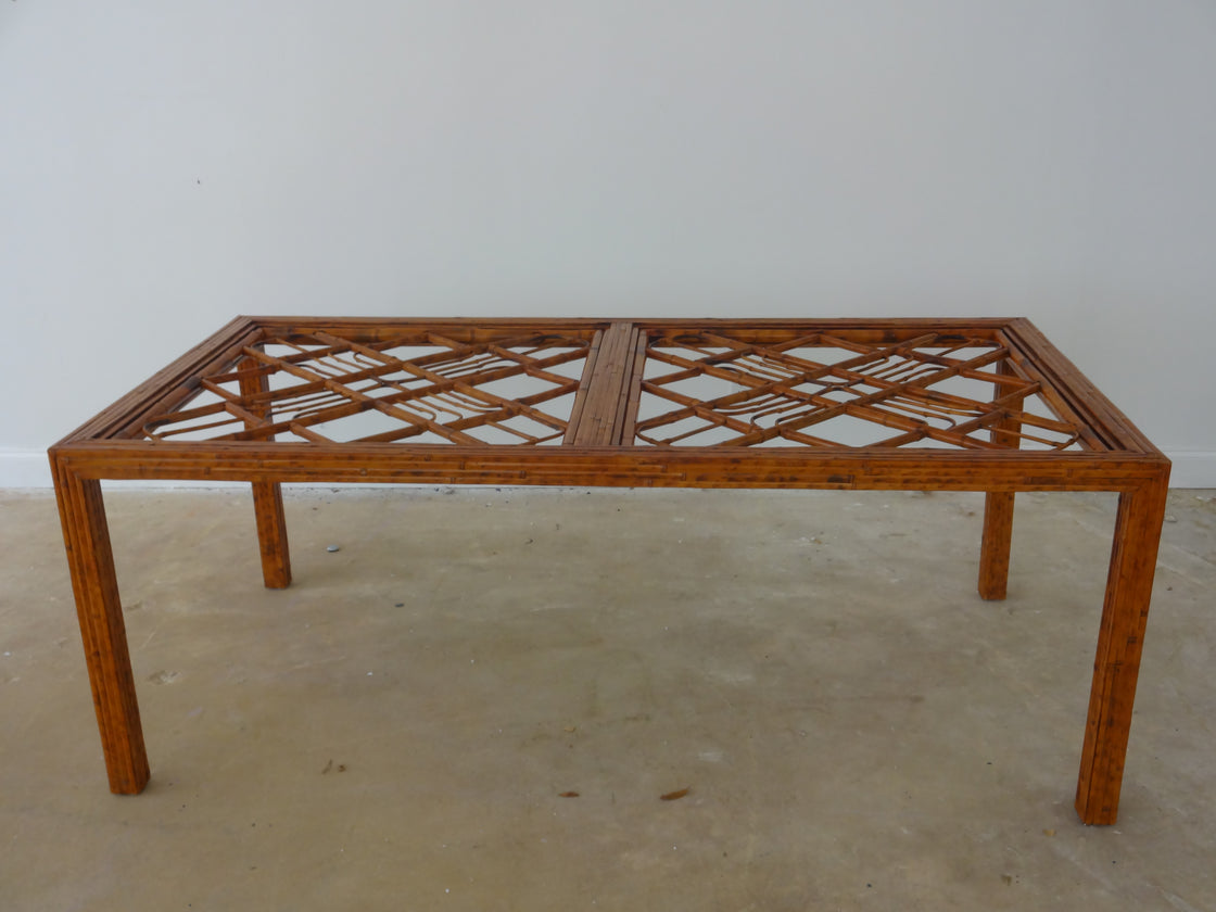 Bamboo Fretwork Dining Table