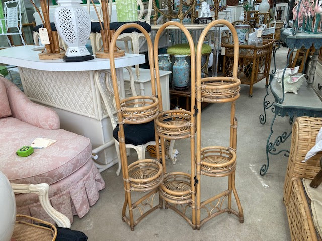 Old Florida Bamboo Plant Stand
